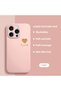 iPhone 16 Pro Compatible Plain Style Heart Printed Liquid Silicone Case, Soft Edge, Anti-Fingerprint - 2