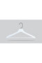 Wooden (Black Hook Lama) Bar Hanger for Shirts and Trousers, White Color, 4 Pieces - 2