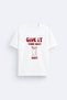 Shot Glass Printed Crew Neck Adult Child White T-Shirt