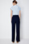 High Waist Straight Cut Trousers - 7