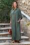 Khaki Piece Paint Shirt Dress - 2