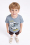 Boys' Summer Set Cotton Pieces Printed Short Sleeve T-Shirt and Shorts 2-Piece Set - 3