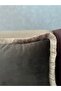 Imported İ Silk a Velvet Ci Brown Color Pü Tasseled Irlent Kilifi 30X50 - 5