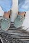 Selora Lace-Up Espadrilles Green Genuine Suede - 2