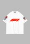 Race Printed Oversized Unisex White Tshirt