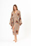 100% Organic Cotton Moon Pattern Printed Muslin Kimono Kaftan, Bathrobe, Dressing Gown - 7