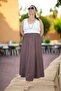 Elastic Waist Double Pocket Buy Pocketed Get Modal Plus Size Flared Skirt - 4