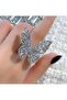 Elegant Butterfly Rings for Women Silver - 2