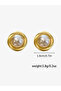 Faux Pearl Stud Earrings - 6