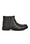 Black Genuine Leather & Fur Men's Boots - 2