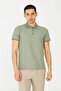 Green Modern Cut Polo Collar Men's T-Shirt - 2