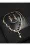 2-Piece Floral Rhinestone Embellished Necklace and Earrings Jewelry Set - 3