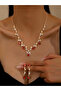2-Piece Rhinestone Embellished Necklace and Earrings Jewelry Set