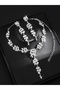2-Piece Embellished Rhinestone Drop Necklace and Earrings Jewelry Set - 3