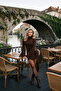 Women's Mock Neck Mini Dress with Side Drape and Buckle Detail - 3