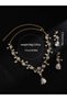 2-Piece Rhinestone Drop Embellished Necklace and Earrings Jewelry Set - 4