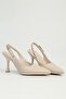 Women's Beige Heeled Shoes Pc-55514 - 2