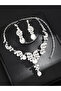 2-Piece Embellished Rhinestone Drop Necklace and Earrings Jewelry Set - 5