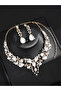 2-Piece Embellished Rhinestone Necklace and Earrings Jewelry Set - 3