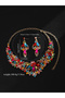 2-Piece Rhinestone Embellished Necklace and Earrings Jewelry Set - 4