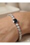 3S Steel Sapphire Navy Blue Crystal Detailed Luxury Waterway Bracelet
