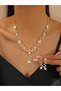 2-Piece Floral Rhinestone Embellished Necklace and Earrings Jewelry Set
