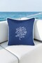 Cushion Cover 45X45 Set of 3 Marine Embroidered Seaweed Pattern Water-Repellent Outdoor K Linen Boat Garden - 2