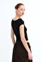 Kayık Yaka Yanı Ruched T-Shirt P0653 - 6