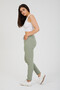Women's Italian Star D Patterned Sequined Elastic Waist Lace-Up L Stretch Fabric Pants 40 - 46 Size - 5
