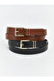 Two Mt Shop Quality Crocodile Patterned Women's Belt 2-Pack