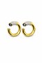 Stylish Earrings in the Form of a Ring with Zircon Stones