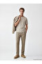 Beige Crew Neck Men's T-Shirt - 2