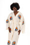 100% Cotton Muslin Kimono, Sun Eye Printed Kaftan, Kimono, Dressing Gown, Beach Wear