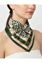 Choose Your Style Green Mosaic Chain Scarf / Bandana / Accessory 48X48 cm