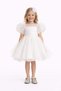 Girl's White Tulle Princess Dress – Embossed Sleeves, Special Occasion and Birthday Dress - 4