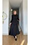 Retro Collar Belted Double Suit - 2