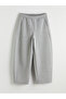   Gray Women's Sweatpants with Elastic Waist
