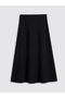 Nevavm A-Line Ribbed Skirt with Elastic Waist - 6