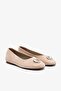 Dennis Beige Suede Leather Women Ballet Flats - 4