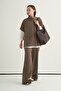 Women's Oversized Vest Wide-Leg Trousers Set Mink - 3