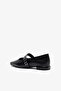 Cathy Black Leather Women's Studded Ballet Flats - 3