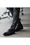 673 Black Skin Laser-Cut Patterned Men's Shoes - 2