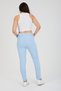 Women's Light Blue Italian Star D Patterned Sequined B Drawstring Waist L Stretch Fabric Trousers Size 40 - 46 - 4