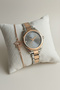 New Model Steel Bracelet Rose / Metallic Women's Wristwatch + Zircon Stone Bracelet - 3