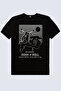 Striped Scooter Short Sleeve Black Women's T-Shirt - 2