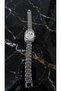 Zircon Stone Vintage Model Silver Color Rectangular Case Silver Color Dial Women's Watch - 6