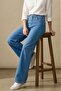 Light Blue High Waist Palazzo Jeans - 2
