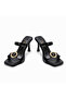 Dogi Button Detailed Heeled Women's Shoes Slipper Black