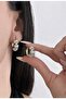 Vip series zircon stone small hoop modern earrings - 4