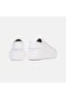 Women's White Lace-Up Thick-Soled Leather Sports Shoes - 5